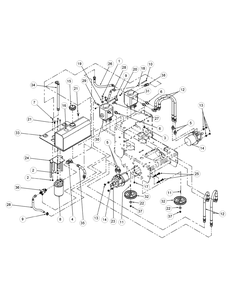 Hydro Pump Assembly Diagram and Parts List for H1952 55AI4HPD750-WAM Cub Cadet Lawn Mower